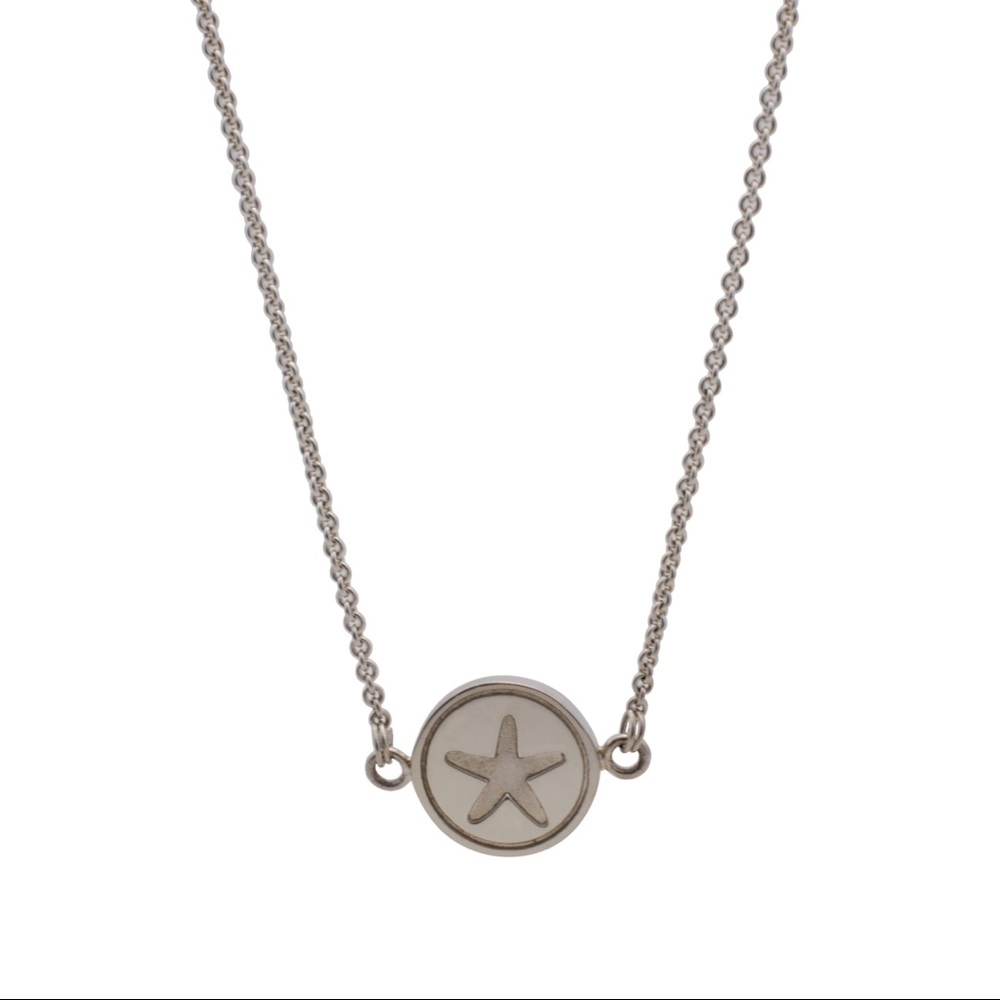 Sterling Silver Starfish Circle Necklace